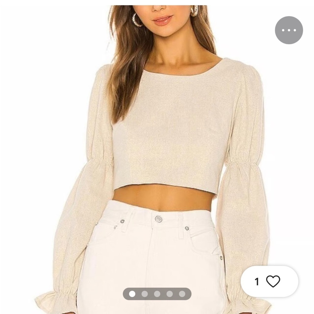 Privacy Please Gold Taylor Top, Crop Top,